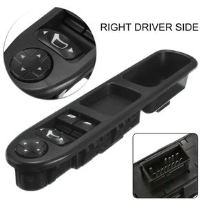 Right Side Driver Window Control Switch Button Power Window Switch for Peugeot 207 Citroen C3 6554QC Front Master Window Control Switch Button