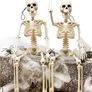 2 Packs 16" Posable Halloween Skeletons | Full Body Posable Joints Skeletons for Halloween Decoration, Graveyard De Image 3