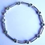 Vintage Sterling Silver 925 Blue Topaz Bracelet length 7,7" - 8,6g Image 5