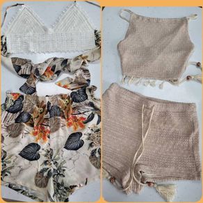 SHEIN Shorts and Bralet Co-Ords x 2 sets - Sz M (Fit 8 UK)