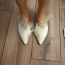 Zara Feathered Mules - Wedding Slipper Image 6