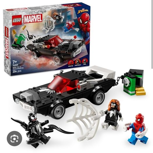 lego marvel spiderman vs venom car 76309