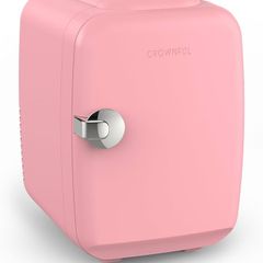 MULTIPLE COLOURS AVAILABLE Mini Fridge, 4 Liter 6 Can Portable Cooler and Warmer, Personal Fridge for Skin Care, Cosmetics, Food, Great for Bedroom, Office, Car, Dorm, ETL Listed