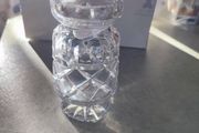 Vtg Galway Lead Crystal Rathmore Footed Condiment Jar &amp; Lid Honey Pot Clear RARE