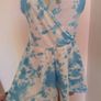 I saw it first tie dye white/blue playsuit size UK12 EU40 Postage included Image 2