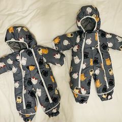 Super Thick Baby Snow Suits x2. Size 0-12 months convertible