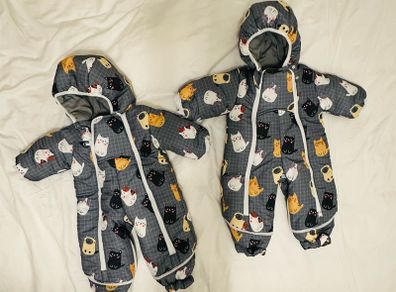 Super Thick Baby Snow Suits x2. Size 0-12 months convertible