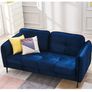 BRAND NEW velvet sofa Living Room Lounge Sofa Couch Armrest Corner Sofa Woven blue Image 3