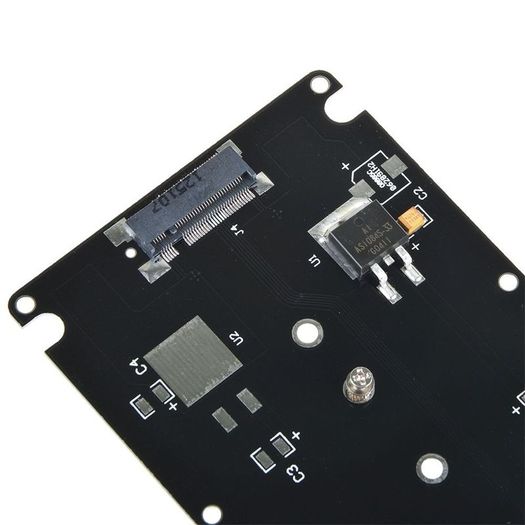 Black B key Socket 2 M.2 NGFF SATA SSD to 2.5 SATA Adapter Card with Case