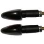 Long Stem Bulb Motorcycle Indicators - Black/amber Lens Image 4