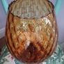 Mid-Century Italian Amber Glass Balloon Vase Image 3
