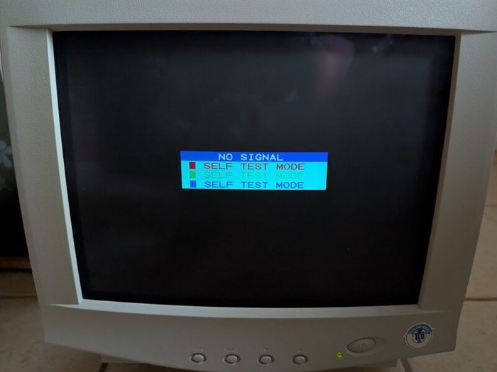 PC CRT monitor and speakers