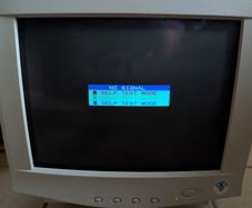 PC CRT monitor and speakers