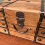 Vintage Metal Bound Wooden Chest. Image 3