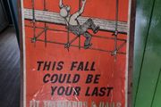VERY RARE 1950s original Vintage Health and Safety poster.
