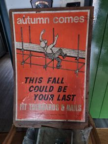 VERY RARE 1950s original Vintage Health and Safety poster.