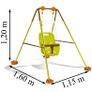 Smoby Metal Baby Swing Set with High-Back Bucket Seat (Anti-UV Treated) Image 5