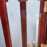 Vintage  Wooden Jewelry Box Floral Door 2 Drawers Necklace Hanger Rings Image 4