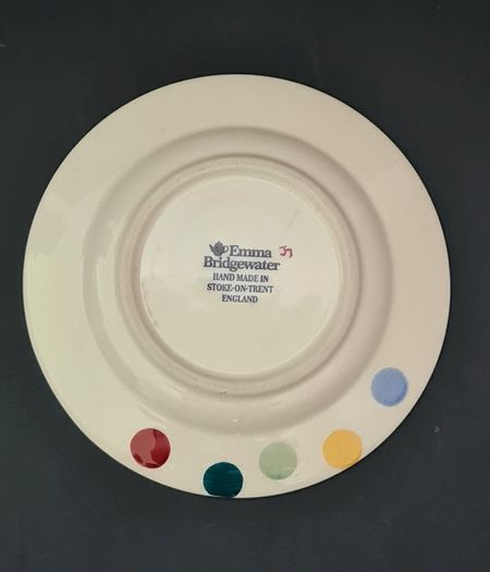 Set of 3 Emma Bridgewater Polka Dot Side Plates 17cm Vintage: two 2006, one 2007