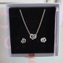 Pandora necklace/earrings infinity/heart perfect condition fully hallmarked Image 2