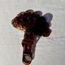 Rare 1920s Flapper Fan Compact - Tortoiseshell Celluloid Purse Clip with Lipstick & Powder Mirror - Art Deco Vanity Image 2