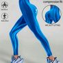 Seamless Ombre Sports Leggings, Breathable & High Elastic Dry Fit High Waist Tummy Control , size S Image 2