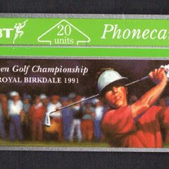 1991 Great Britain 20 unit British Telecom Open GOlf Championship Birkdale (Landis & Gyr) Phonecard.