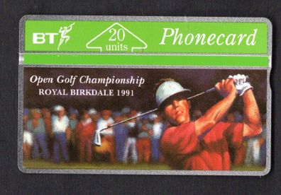 1991 Great Britain 20 unit British Telecom Open GOlf Championship Birkdale (Landis & Gyr) Phonecard.