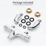 Thermostatic Bath Shower Mixer,Thermostatic Bath Mixer Tap,Bath Tap with Temperature Control,Solid Brass,Chrome Finished,Bathtub Mounted,(Bathtub Mounted) Image 4