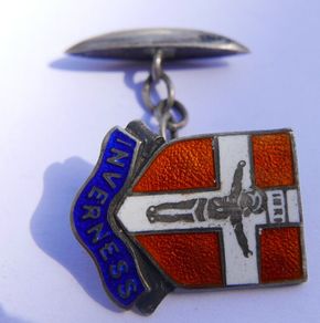 Vintage Sterling Silver Enamel Inverness Scotland Travel Shield Crest 3,8g