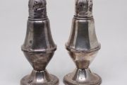 Pair of sterling silver salt pepper shakers
