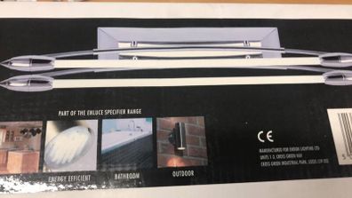 Polished Chrome Twin Slim Fluorescent Light