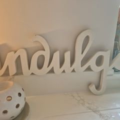 Wooden "indulge" Lettering