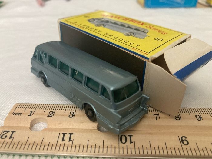 Matchbox 40b. Leyland long distance tiger coach. Mint in box. 1961