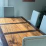 Arnotts walnut and mahogany dining table Image 2