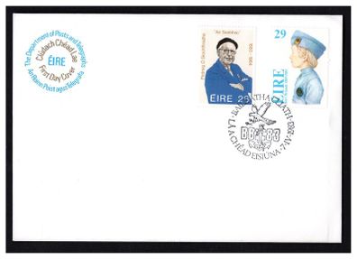 1983 Ireland Centenaries Birth of Padraig O'Siochfhradha and Founding of the Boys' Brigade Commemorative Stamps Post and Telegraph (P&T) First Day Cover (FDC)