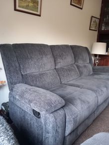 Recliner sofa and Two Recliner Chairs