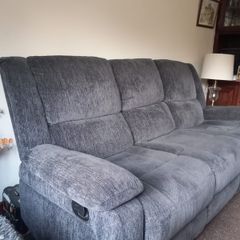 Recliner sofa and Two Recliner Chairs