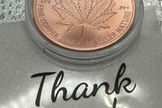 1avdp oz Fine 999 Copper Bullion Cannibas Round.(L)