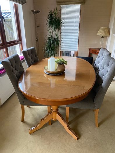 Dining table and chairs