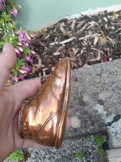 old child copper shoe