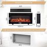 NEW SALE |  3 in 1 Electric Fireplace, Freestanding, Wall Mounted, Recessed, 9 Colour Flame Effect, Media Wall Compatible, 900W - 1800W Heater Image 3