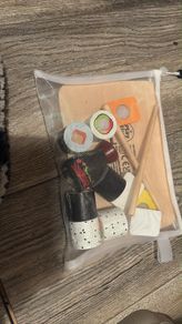 Wooden sushi set