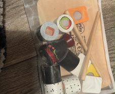 Wooden sushi set