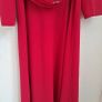 LK Bennett red crepe flare belted dress Image 5