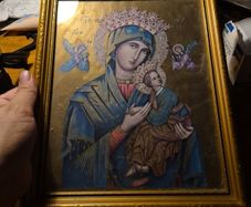 Rare Find Vintage Framed Picture Our Lady of Perpetual Help