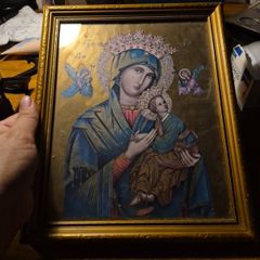 Rare Find Vintage Framed Picture Our Lady of Perpetual Help