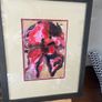 Large Contemporary Framed Abstract Floral Painting Statement Wall Art Image 7