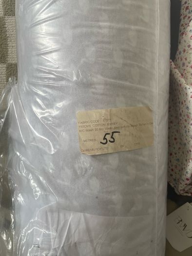 fabric 55m 100% cotton unopened roll