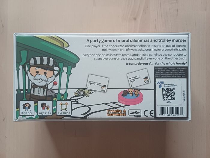 Trial by Trolley Party Card Game Cyanide & Happiness 2020